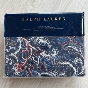 Ralph Lauren Mirabelle Full/Queen Duvet Cover Floral Indigo Blue 92 x 96 in NEW